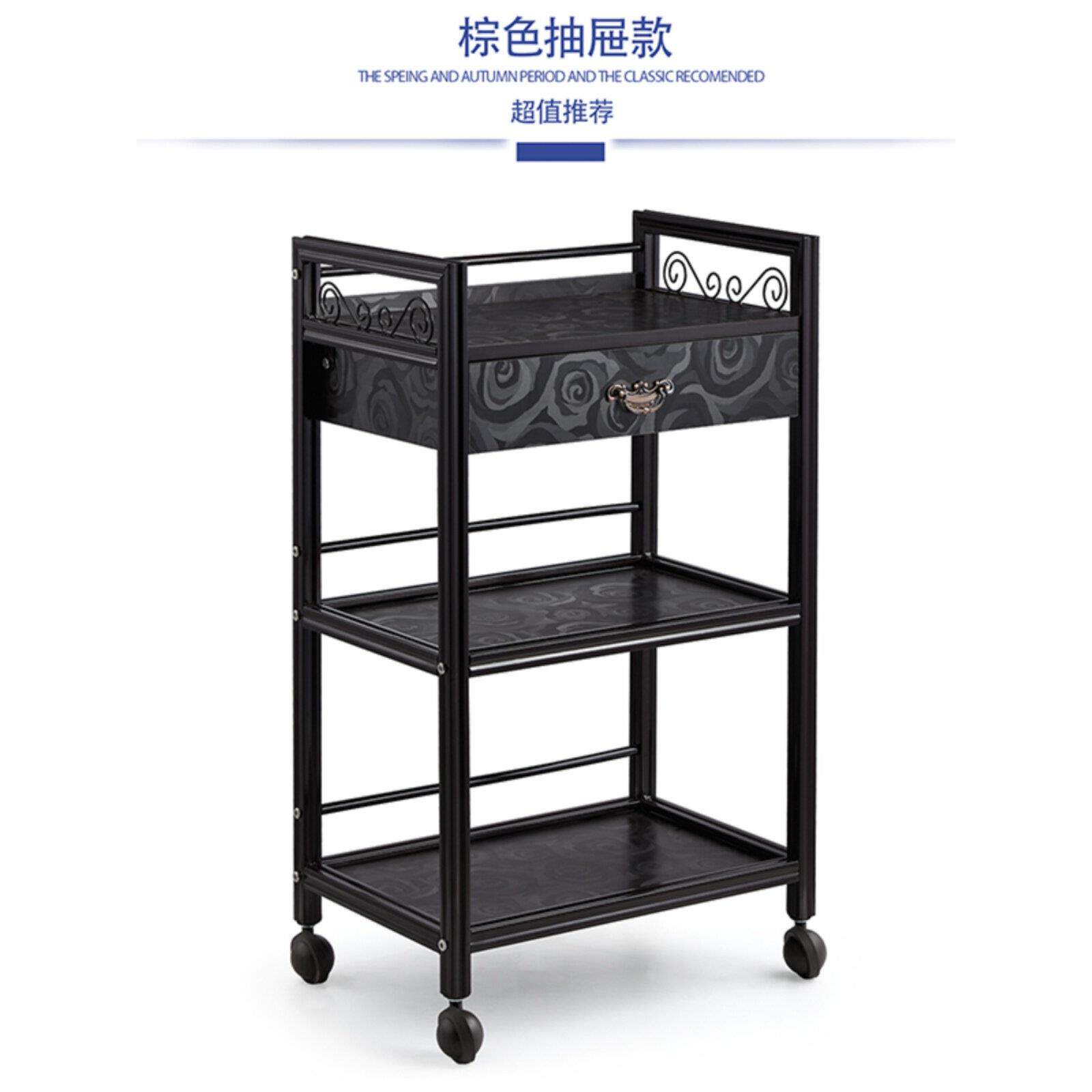 欧式美容推车美容院小推车三层移动多功能理发店工具车美发置物架