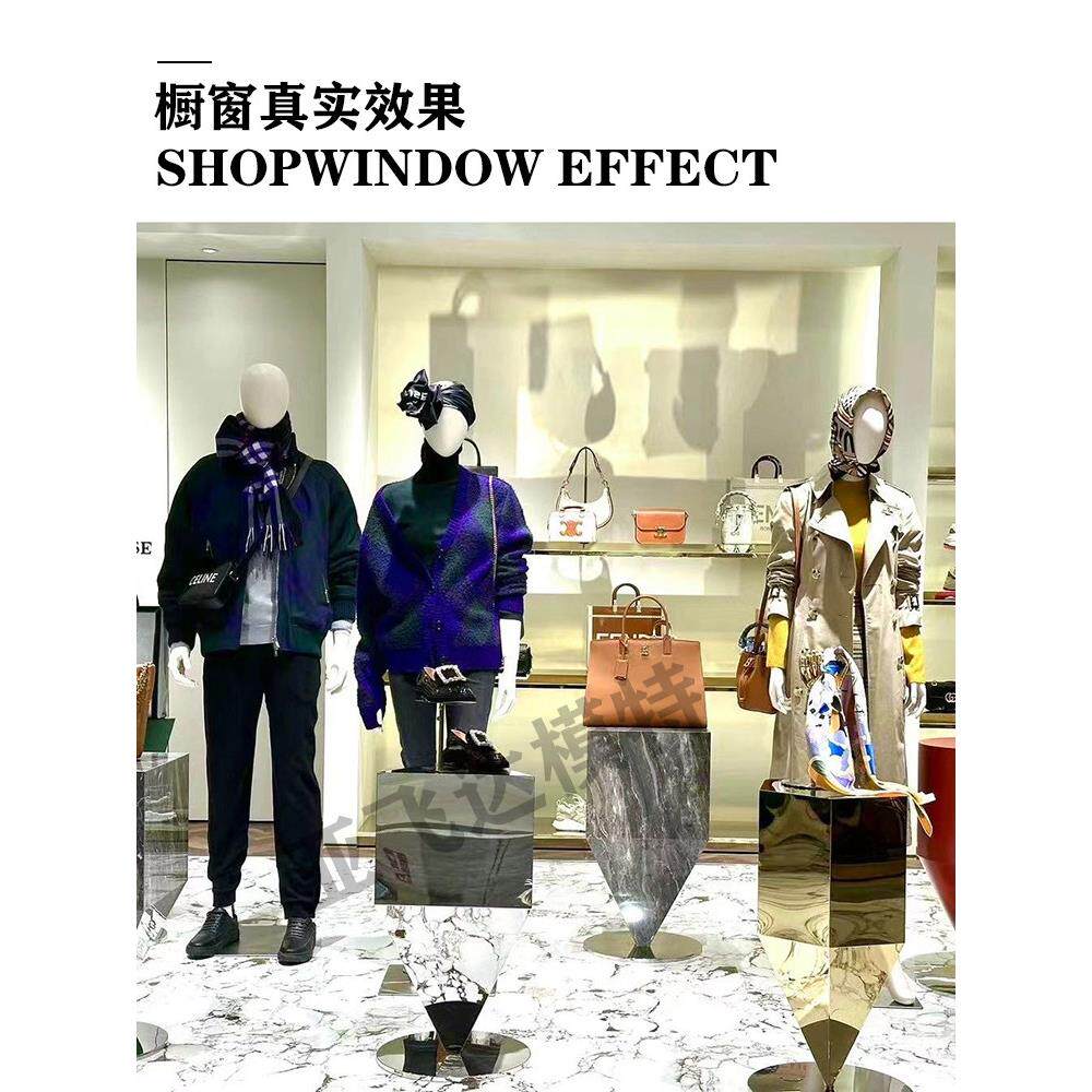 新款橱窗展示模特道具服装店陈列假人肤色女全身组合时尚高档坐姿