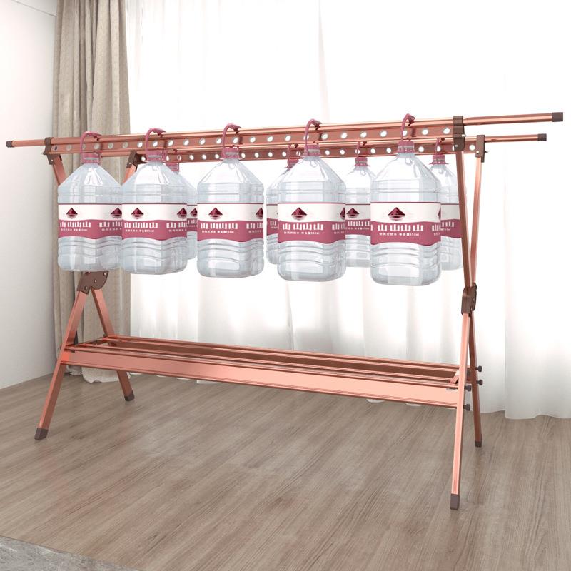 凉衣架杆晒被子架子晾衣架落地折叠室内家用阳台室外晒衣服的架子