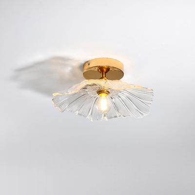 阳台灯走廊过道北欧现代简约玄关全黄铜吸顶灯小房间卧室入户灯具