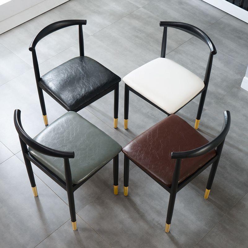 餐椅家用餐厅椅子餐桌牛角椅仿实木现代简约铁艺休闲书桌凳子靠背