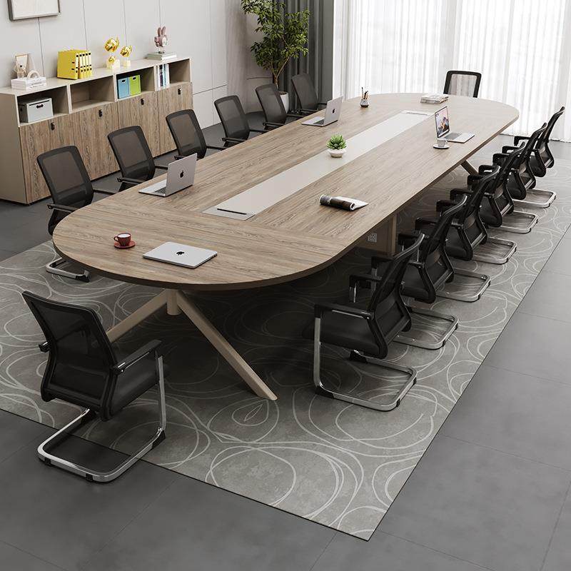 会议桌长桌简约现代小型办公桌会议室长条桌洽谈桌椅办公家具