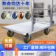 加厚钢板车平板车推货车静音折叠手推车搬运车拉货车四轮拖车便携