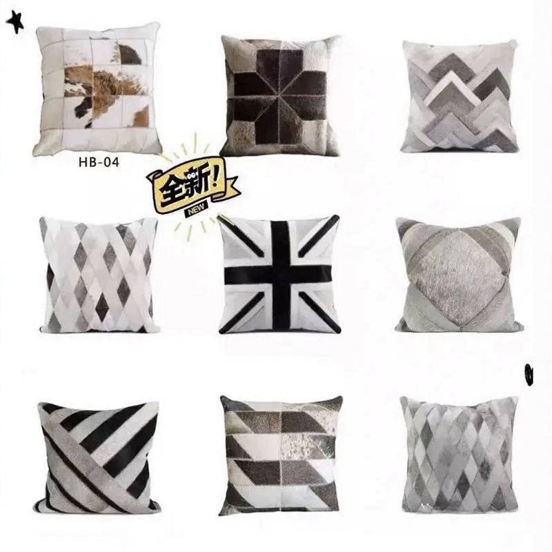 专业定制纯d手工牛皮抱枕腰枕枕头高端轻奢真皮抱枕靠垫沙发靠枕