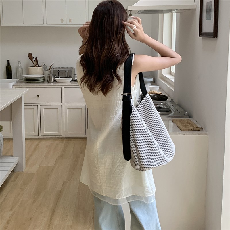 包满意 大容量时尚慵懒风松弛w感休闲 简约帆布大包个性百搭