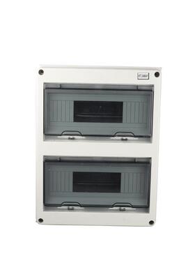 明装塑料配电箱照明箱24回路防水配电箱 空开盒HT-24 275*355*108