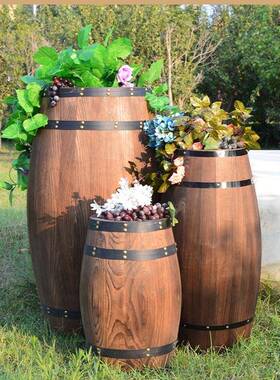 啤摄酒桶橡木桶葡酒桶木质红F95SSJT7酒桶装摆萄件酒吧饰婚庆影道