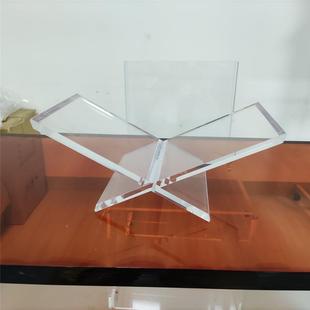 定制图书画书册托架桌面创意X透明书911立型透明亚克籍力书立展示