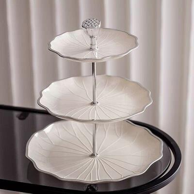 轻放奢ins水盘家摆零食盘客厅茶几MkG6hsBC摆件前用台果糖果多层