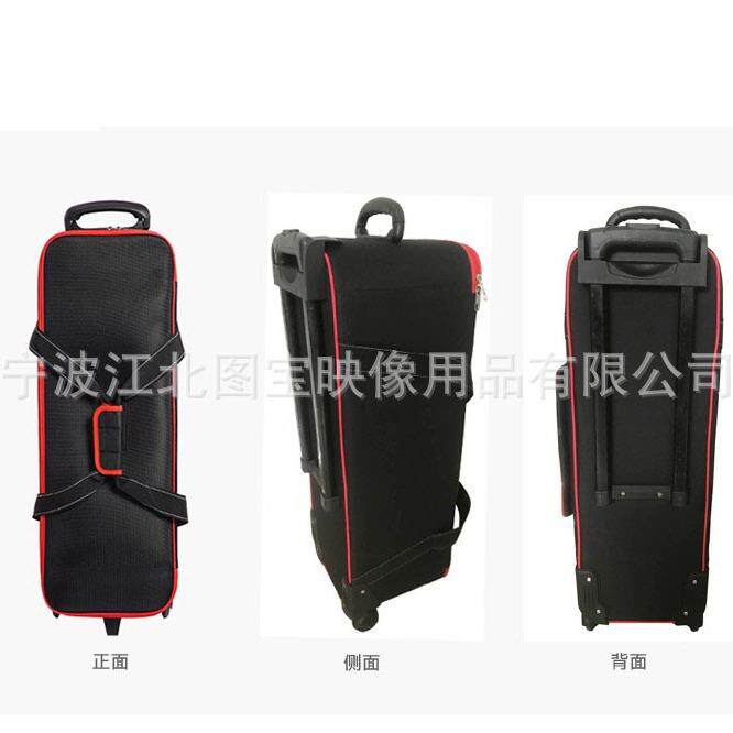 摄滑影拉684杆箱闪光灯箱包摄影箱包器包灯架包相机包带轮拉便材