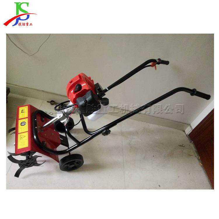 农作物种植松土工具 手推式翻土犁地旋耕机 二冲程便携式微耕机
