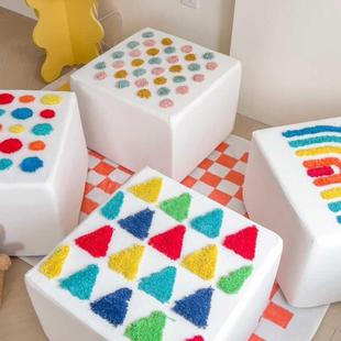 几何图案多款 直播畅销 可选家用居家单人 2025网红爆款 懒人沙发凳