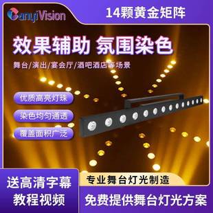 14颗LED矩阵灯户外防水洗墙灯室内楼体亮化外墙背景灯黄金点阵灯