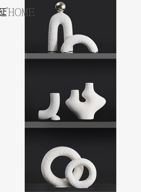 侘寂风高级感艺术抽象异形装饰品摆件轻F奢高档软装酒柜书柜工艺