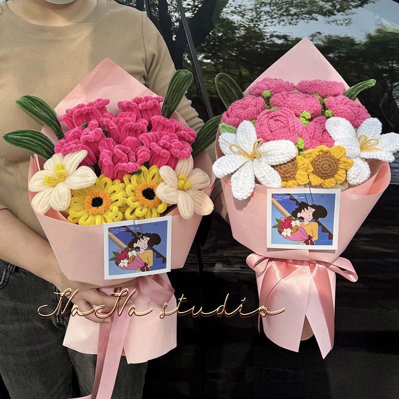 广志送美伢的g花束同款扭扭棒成品玫瑰浪漫毕业生日创意礼物送女