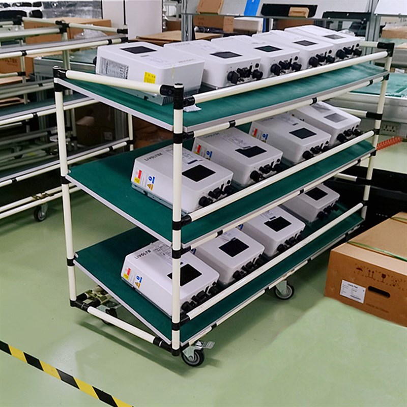 定制电子产品防静电o工作台车间流水生产线操作台仓库物料周转车