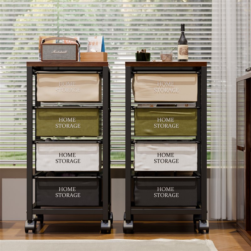 中古小推车置物i架带桌板抽屉式客厅边几可移动沙发边桌多层收纳