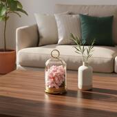 欧晚式 烛台摆件北欧玻璃烛台浪漫烛蜡光餐道具色金轻奢铁艺蜡烛灯