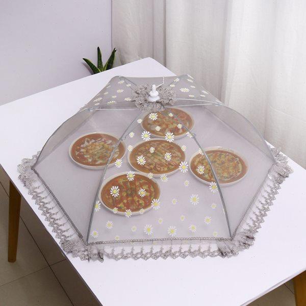 餐桌盖菜罩北欧风格遮菜罩剩饭菜罩田园风印花网纱罩子防苍蝇菜罩,收纳整理,餐桌罩,淘宝优惠券,粉丝福利购,淘宝优惠卷