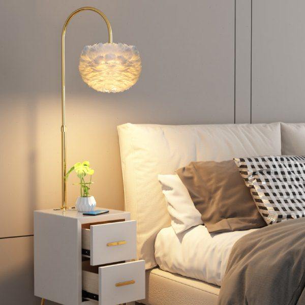 智能床头柜带灯简约现代轻奢高级感充电网红卧室小型极窄替代边几,住宅家具,智能床头柜,淘宝优惠券,粉丝福利购,淘宝优惠卷