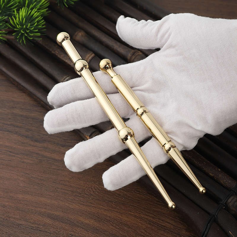 一兰黄笔按铜点式穴笔眼部摩拔筋C手棒脸部持脚底穴按位点穴经络