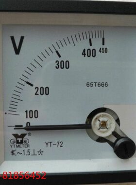 65T666 指针 交流电压表 YT72-450V 450V YT-72 72T1 SQ-72
