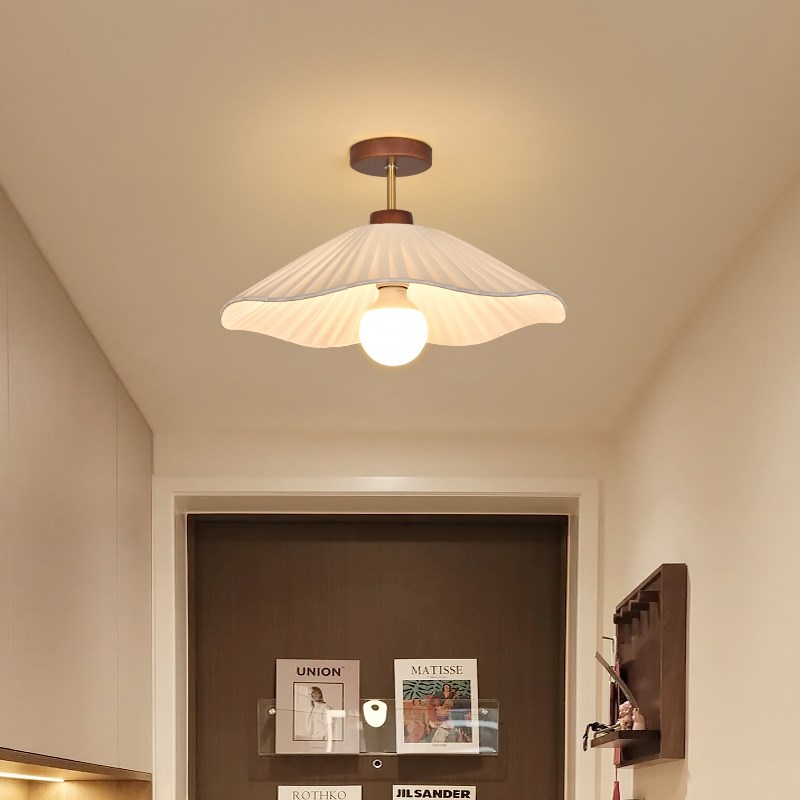 过道灯走廊d灯中式复古中古风布艺高级感入户玄关阳台衣帽间吸顶