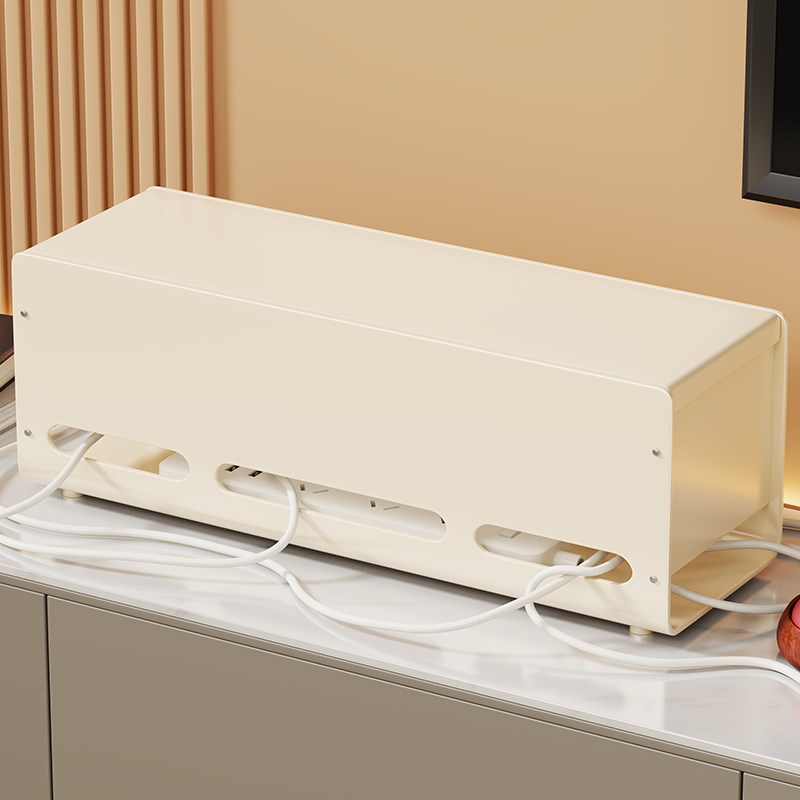 电线收纳盒多孔简约集线器插排插C座整理盒大容量电源线插板绕线