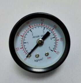 轴向不带边压力表 直径40mm 压力0-5kg/cm?? 0-70psi 螺纹pt1/8