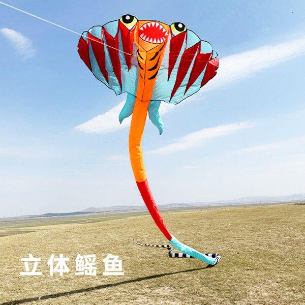 潍坊风筝 大型立体鳐鱼风筝 高档软体无骨架风筝 初学者好飞易飞