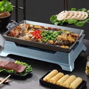 烤鱼专用锅新款新型烤鱼炉诸葛烤鱼商用新款烤鱼盘万州烤鱼专用盘