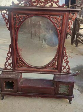 老物件 老家具 老梳妆台 梳妆镜 老家具老柜子民俗怀旧收藏摆件