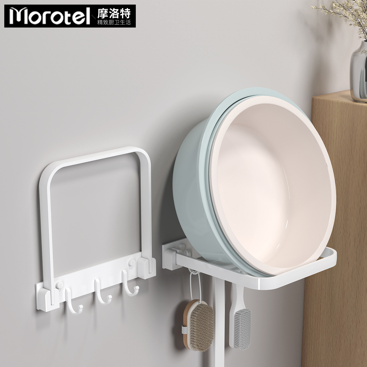 浴室脸盆收纳架折m叠壁挂式免打孔菜篮菜盆厨房白色洗菜篮置物架