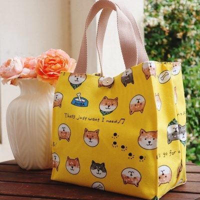 原创帆布卡通可爱便当包饭盒袋带饭包学生上班族溜娃通勤小拎包,收纳整理,便当包,淘宝优惠券,粉丝福利购,淘宝优惠卷