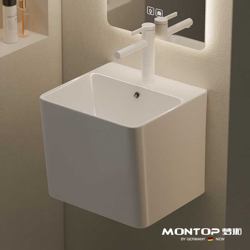 小户型陶瓷挂墙式洗手盆卫生x间方形洗脸挂盆阳台洗漱盆小尺寸家