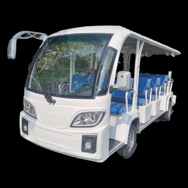 8-14座电动j观光车四轮大容量园区游览接驳车小型简单摆渡车