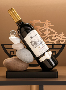 时来运转红酒f架酒柜摆件客厅高级感餐边电视柜红酒托家居乔迁礼