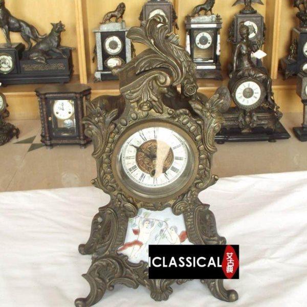 仿古古典工艺摆设 欧式铜铸理石复古工艺壁炉钟,家居饰品,座钟,淘宝优惠券,粉丝福利购,淘宝优惠卷