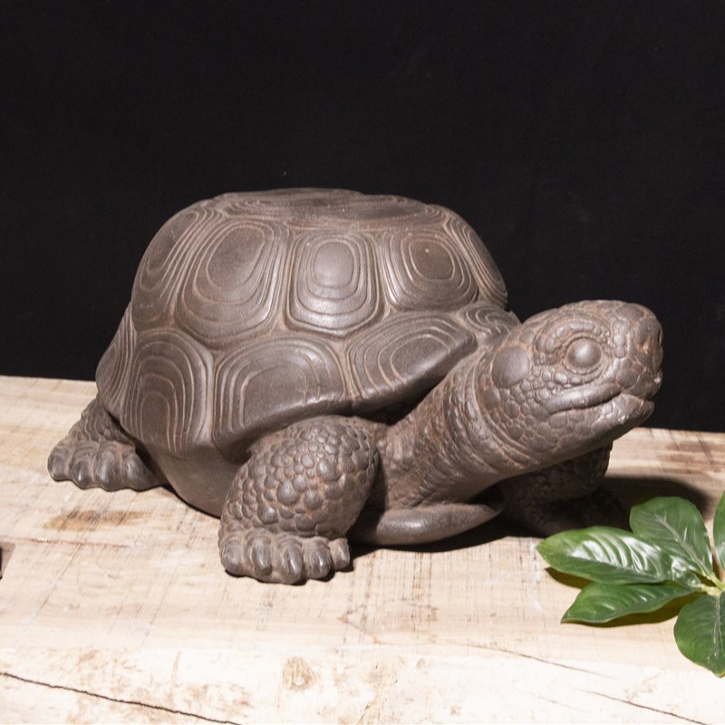 古青石中国风禅意乌龟桌面装A饰摆件花盆鱼缸假山盆底座摆件