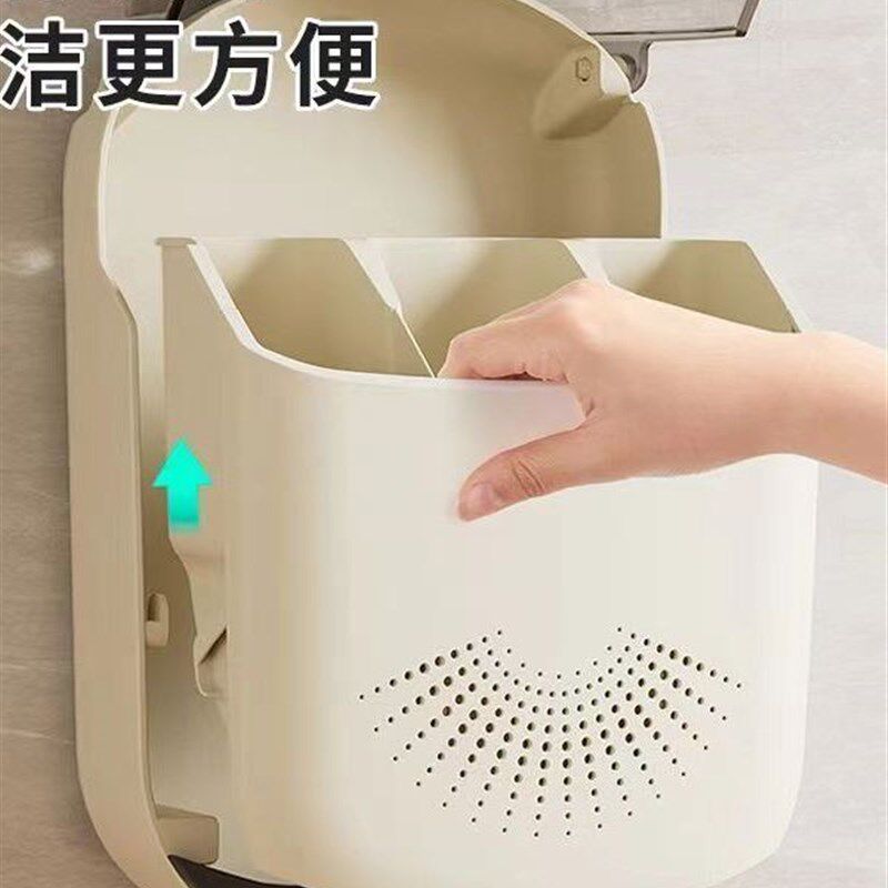 高端餐具筷子收纳盒壁挂式家用筷子管厨房收纳架筷S子篮筷子笼勺