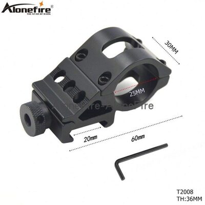 25mm歪脖子夹导 21mm卡槽夹转接支架 灯夹 铝合金手电筒轨夹T2008