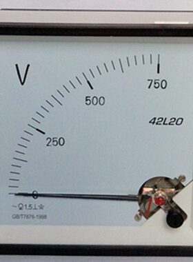 指针式励磁交流电压表42L20-750V外形尺寸120*120mm