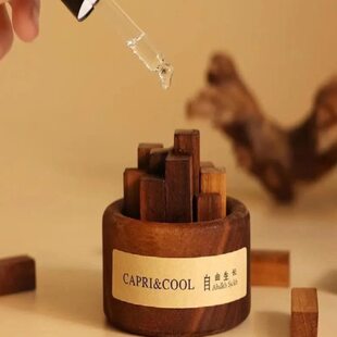 小柴堆小财堆扩香木黑胡桃木扩香器创意无火香薰桌面摆件生日礼物