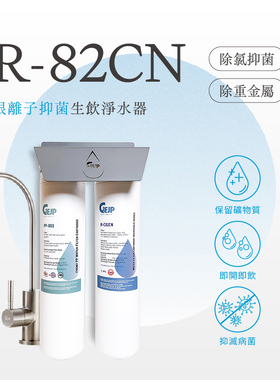 基浦（GEJP）净水器家用厨下式银离子活性炭纤维直饮机R-82CN