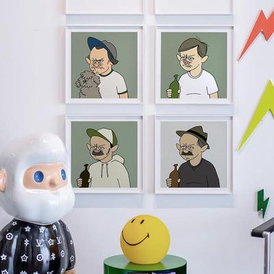 花井佑介YUSUKE HANA艺术家 Socialize版画 家居卧室客厅装饰挂画