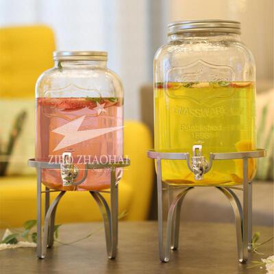 5升/8升果汁罐婚庆酿酒罐酵素桶储酿器masonjar啤酒桶玻璃瓶酒瓶