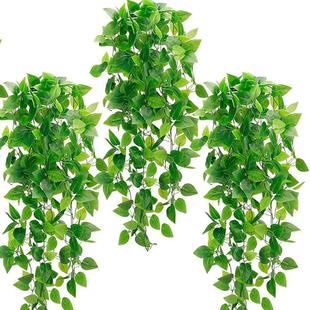 仿真绿萝假植物藤蔓装 饰塑料假花藤条客厅室内墙面壁挂花吊篮树叶