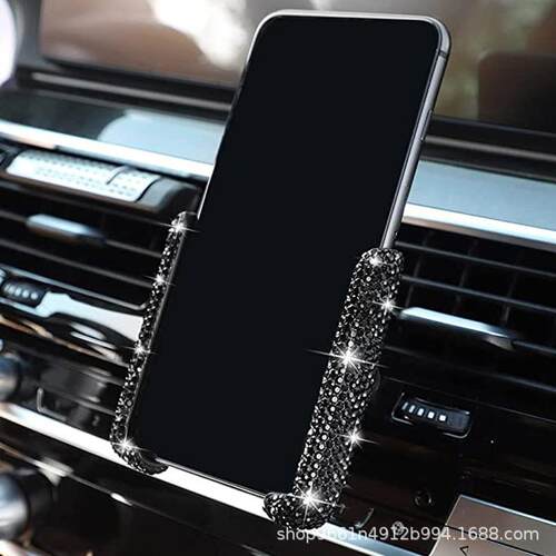 车载镶钻手机支架 汽车手机导航支架 满钻出风口记录仪手机支架女