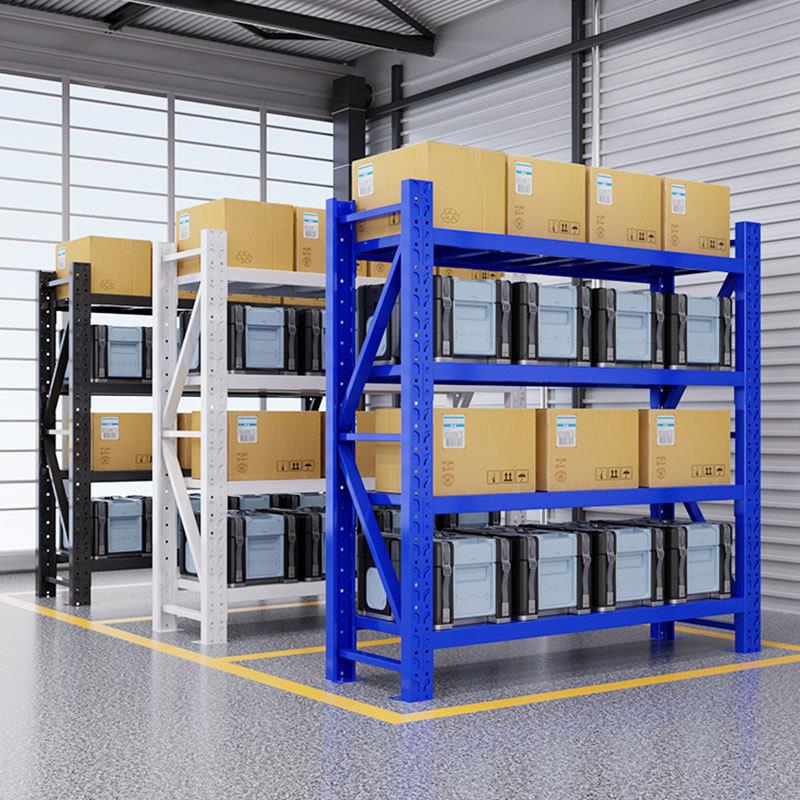 仓储货架置物架家用多层工业仓库储物架中型库房加厚铁架子冷轧钢