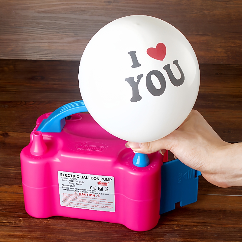 气球双孔充气泵电动打气筒 电动充气筒 打气球工具气球充气筒